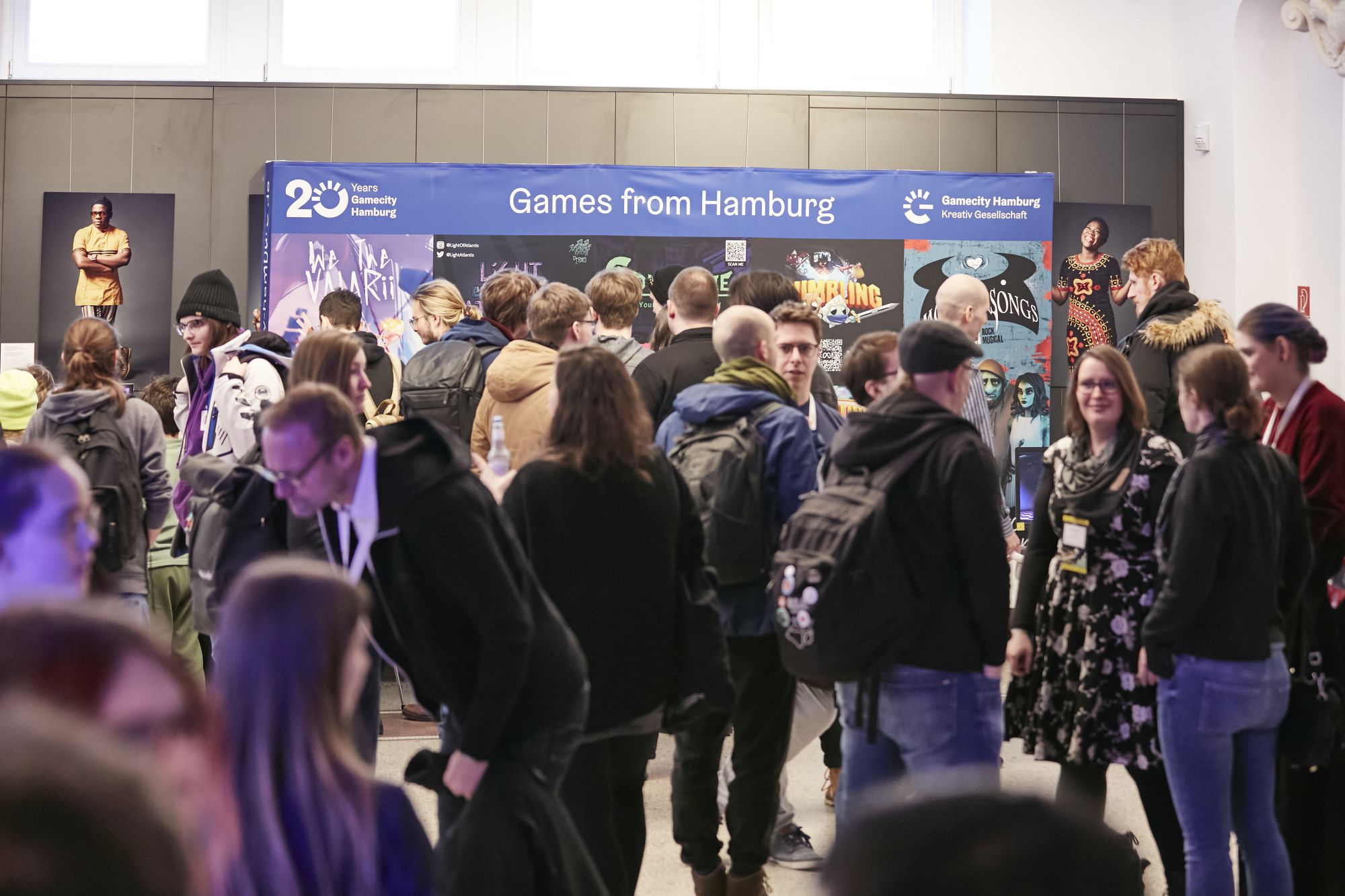 The Gamecity Hamburg booth presenting indie games from Hamburg | Photo by Rolf Otzipka
