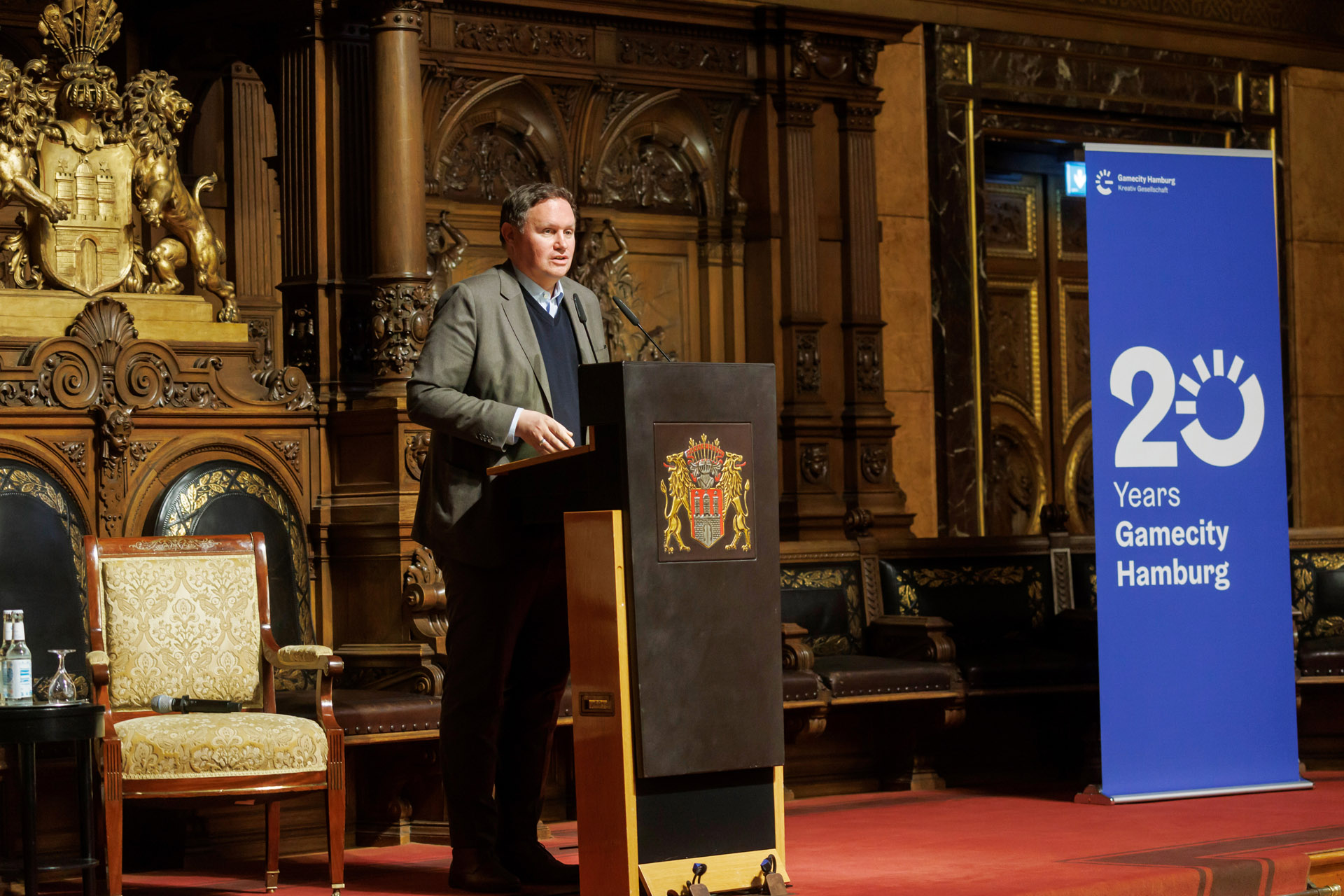 Welcoming words by Senator for Culture and Media in Hamburg, Dr. Carsten Brosda / Photo by Marcelo Hernandez
